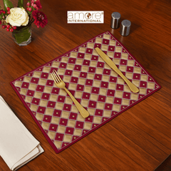 Handcrafted Placemat – Maroon, 12"x18"