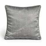 Silver Designer Cushion Cover | 16"x16" | Poly Chenille-Cotton | Embroidered Floral Cushion Cover for Sofa & Bed