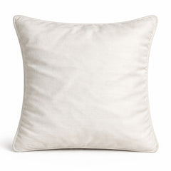 Fabric Crafted Cushion Cover – Cream | 12"x12" | Poly Cotton Fabric | Elegant Crinkle Texture Design