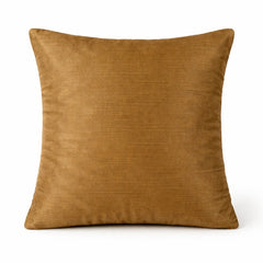 Hand Crafted Cushion Cover – Mud | 16"x16" | Poly Cotton Fabric | Floral Design