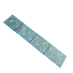 Handcrafted & Laminated Turquoise Table Runner – 12"x68", Premium Poly Cotton