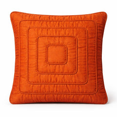 Fabric Crafted Cushion Cover – Burgundy | 12"x12" | Poly Cotton | Modern Textured Design