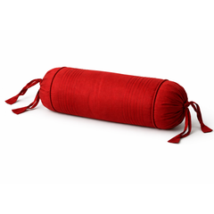 Fabric-Crafted Cylindrical Maroon Bolster Cover – 9"x20" | Polyester Fabric | Lightweight & Elegant