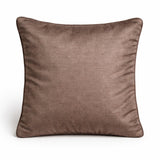 Brown Designer Cushion Cover | 16"x16" | Poly Chenille-Cotton | Embroidered Floral Cushion Cover for Sofa & Bed