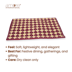 Handcrafted Placemat – Maroon, 12"x18"