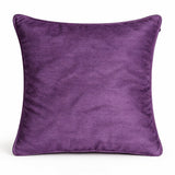 Fabric Crafted Cushion Cover – Purple | 12"x12" | Poly Cotton Fabric | Elegant Crinkle Texture Design