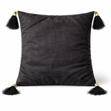 Hand Crafted Cushion Cover – Black | 16"x16" | Poly Cotton | Embroidered Medallion Design
