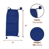Fabric-Crafted Cylindrical Royal Blue Bolster Cover – 15"x32" | Polyester Fabric | Premium & Elegant