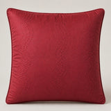 Handcrafted Cushion Cover – Dark Maroon | 12"x12" | Poly Cotton Fabric | Elegant Wave Embroidery Design
