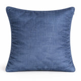 Fabric Crafted Cushion Cover – Blue | 12"x12" | Poly Cotton Fabric | Elegant Crinkle Texture Design