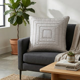 Fabric Crafted Cushion Cover – Light Beige | 16"x16" | Poly Cotton | Modern Textured Square Design