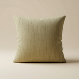 Fabric-Crafted Khaki Cushion Cover – 16"x16" | Modern Layered Geometric Texture | Premium Poly Cotton | Set of 2 pcs