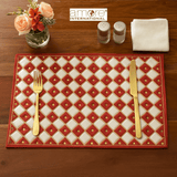 Set of 2/4/6 Pcs, Handcrafted Placemat – Bronze, 12"x18"