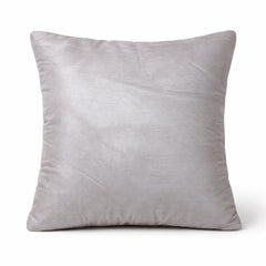 Fabric Crafted Cushion Cover – Light Beige | 16"x16" | Poly Cotton | Modern Textured Square Design