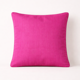 Fabric-Crafted Pink Cushion Cover – 16"x16" | Wave Textured Design | Premium Poly-Cotton