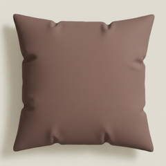 Handcrafted Brown Cushion Cover – 16"x16" | Poly-Cotton Matty | Sequined Radiant Swirl Design | Premium Festive Décor