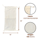 Fabric-Crafted Cylindrical Cream Bolster Cover – 15"x32" | Cotton Polyester Fabric | Premium & Elegant