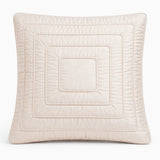 Fabric Crafted Cushion Cover – Off White | 16"x16" | Poly Cotton | Modern Textured Square Design