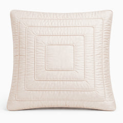 Fabric Crafted Cushion Cover – Off White | 16"x16" | Poly Cotton | Modern Textured Square Design
