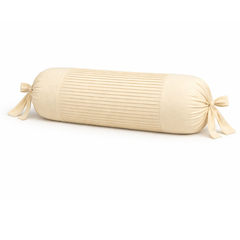 Fabric-Crafted Cylindrical Gold Bolster Cover – 15"x32" | Cotton Polyester Fabric | Premium & Elegant