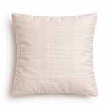 Fabric Crafted Cushion Cover – Off White | 16"x16" | Poly Cotton | Modern Textured Square Design