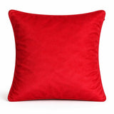 Fabric Crafted Cushion Cover – Red | 12"x12" | Poly Cotton Fabric | Elegant Crinkle Texture Design