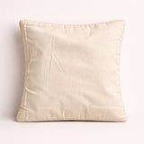 Fabric Crafted Cushion Cover – Cream | 12"x12" | Poly Cotton | Elegant Textured Design