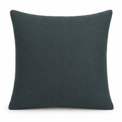Handcrafted Cushion Cover – Black | 16"x16" | Zigzag Embroidered Decorative Cushion Cover
