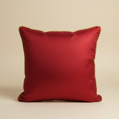 Fabric Crafted Maroon Cushion Cover – 16"x16" | Premium Poly Cotton