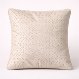 Fabric Crafted Cushion Cover – White | 12"x12" | Poly Cotton | Elegant Diamond Texture Design