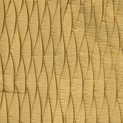 Fabric-Crafted Gold Cushion Cover – 16"x16" | Wave Textured Design | Premium Poly-Cotton