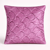 Fabric Crafted Cushion Cover – Light Purple | 12"x12" | Poly Cotton Fabric | Elegant Crinkle Texture Design