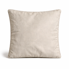 Fabric Crafted Cushion Cover – White | 12"x12" | Poly Cotton | Elegant Diamond Texture Design