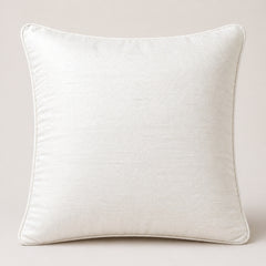 Handcrafted Cushion Cover – Beige | 12"x12" | Poly Cotton Fabric | Elegant Designer Cushion Cover