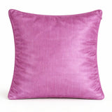 Fabric Crafted Cushion Cover – Light Purple | 12"x12" | Poly Cotton Fabric | Elegant Crinkle Texture Design