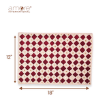 Set of 2/4/6 Pcs, Handcrafted Placemat – Ivory, 12"x18"