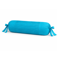 Fabric-Crafted Cylindrical Turquoise Bolster Cover – 15"x32" | Cotton Polyester Fabric | Premium & Elegant