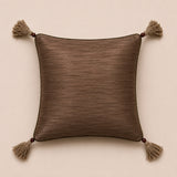 Handcrafted Cushion Cover – Metallic | 16"x16" | Embroidered Decorative Cushion Cover
