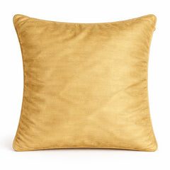 Fabric Crafted Cushion Cover – Gold | 12"x12" | Poly Cotton Fabric | Elegant Crinkle Texture Design