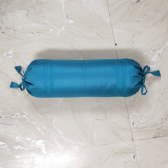 Fabric-Crafted Turquoise Green Bolster Cover – 15"x32" | Premium Polyester | Drawstring Closure | Lightweight & Durable