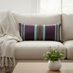 Handcrafted Purple Bolster Cover – 19"x8" | Premium Poly Cotton