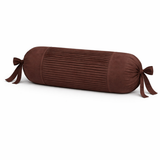 Fabric-Crafted Cylindrical Brown Bolster Cover – 15"x32" | Cotton Polyester Fabric | Premium & Elegant