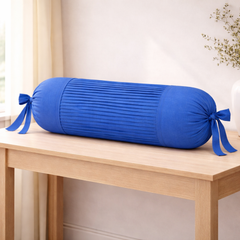 Fabric-Crafted Cylindrical Royal Blue Bolster Cover – 15"x32" | Cotton Polyester Fabric | Premium & Elegant