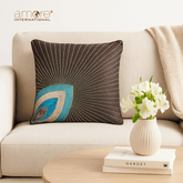 Handcrafted Cushion Cover – Brown, 16"x16"