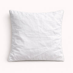 Fabric Crafted Cushion Cover – White | 24"x24" | Poly Cotton | Printed Floral Design