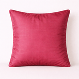 Fabric-Crafted Maroon Cushion Cover – 24"x24" | Quilted Grid Design | Premium Poly-Cotton