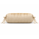 Cylindrical Fabric-Crafted Gold Bolster Cover – 15"x32" | Cotton Polyester Fabric | Luxurious & Elegant