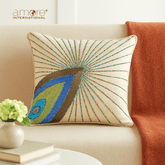 Handcrafted Cushion Cover – Beige, 16"x16"