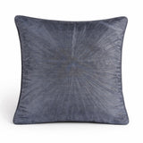 Hand Crafted Cushion Cover – Grey Multicolor | 16"x16" | Poly Cotton Fabric | Vibrant Embroidered Geometric Burst Design