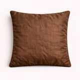 Fabric Crafted Cushion Cover – Brown | 24"x24" | Poly Cotton | Quilted Wave Design